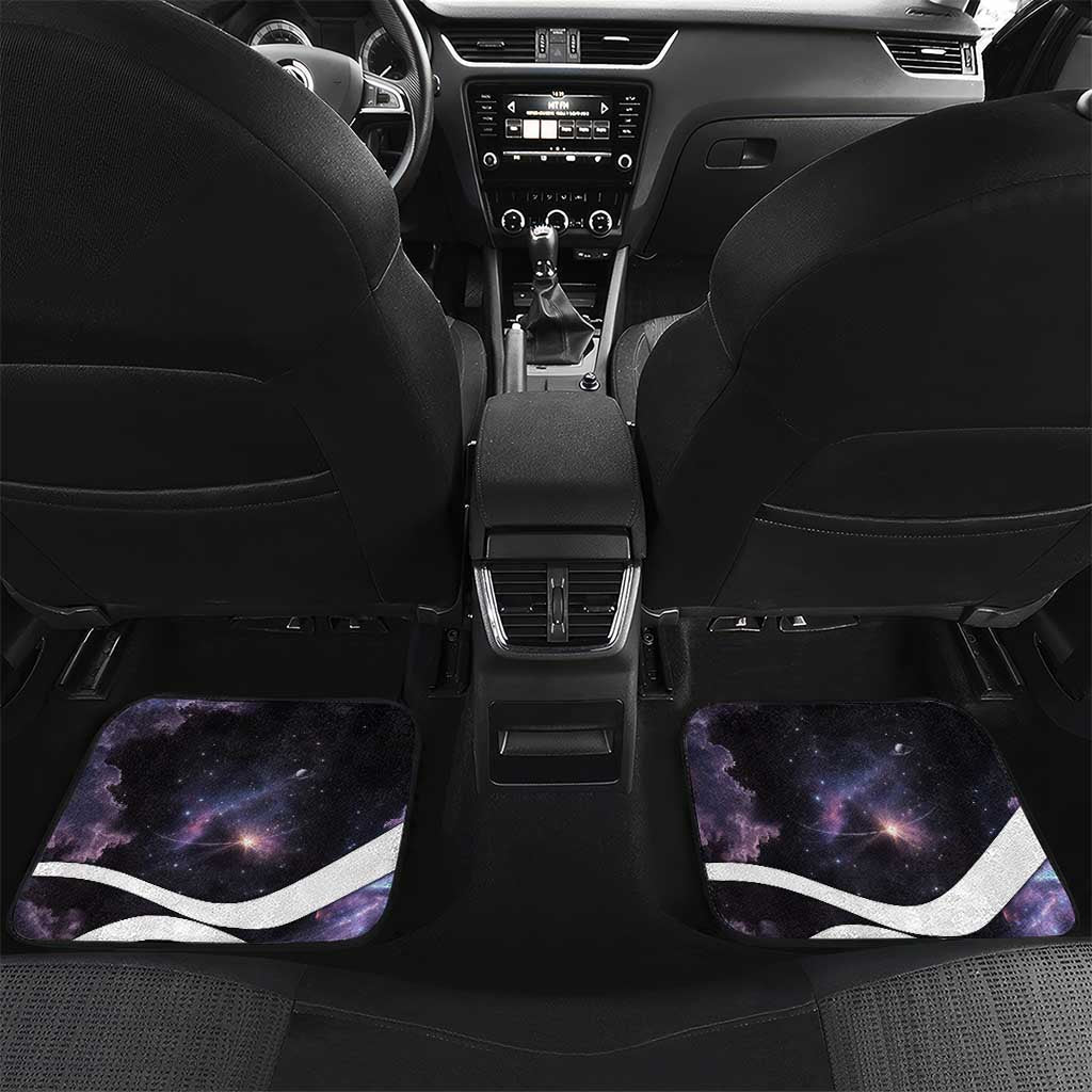 Mae Jemison Car Mats Cartoon Astronaut Portrait, The Sky Is Not the Limit Quote and Galaxy Dreamer - African Pride