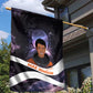 Mae Jemison Garden Flag Cartoon Astronaut Portrait, The Sky Is Not the Limit Quote and Galaxy Dreamer - African Pride