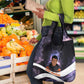 Mae Jemison Grocery Bag Cartoon Astronaut Portrait, The Sky Is Not the Limit Quote and Galaxy Dreamer - African Pride