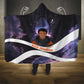 Mae Jemison Hooded Blanket Cartoon Astronaut Portrait, The Sky Is Not the Limit Quote and Galaxy Dreamer - African Pride