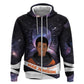 Mae Jemison Hoodie Cartoon Astronaut Portrait, The Sky Is Not the Limit Quote and Galaxy Dreamer - African Pride