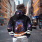 Mae Jemison Hoodie Cartoon Astronaut Portrait, The Sky Is Not the Limit Quote and Galaxy Dreamer - African Pride