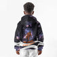 Mae Jemison Kid Hoodie Cartoon Astronaut Portrait, The Sky Is Not the Limit Quote and Galaxy Dreamer - African Pride