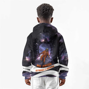 Mae Jemison Kid Hoodie Cartoon Astronaut Portrait, The Sky Is Not the Limit Quote and Galaxy Dreamer - African Pride