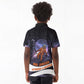 Mae Jemison Kid Polo Shirt Cartoon Astronaut Portrait, The Sky Is Not the Limit Quote and Galaxy Dreamer - African Pride