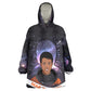 Mae Jemison Kid Wearable Blanket Hoodie Cartoon Astronaut Portrait, The Sky Is Not the Limit Quote and Galaxy Dreamer - African Pride