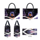 Mae Jemison Leather Bag Cartoon Astronaut Portrait, The Sky Is Not the Limit Quote and Galaxy Dreamer - African Pride