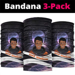 Mae Jemison Neck Gaiter Cartoon Astronaut Portrait, The Sky Is Not the Limit Quote and Galaxy Dreamer - African Pride