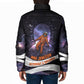 Mae Jemison Padded Jacket Cartoon Astronaut Portrait, The Sky Is Not the Limit Quote and Galaxy Dreamer - African Pride
