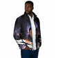 Mae Jemison Padded Jacket Cartoon Astronaut Portrait, The Sky Is Not the Limit Quote and Galaxy Dreamer - African Pride