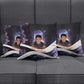 Mae Jemison Pillow Cover Cartoon Astronaut Portrait, The Sky Is Not the Limit Quote and Galaxy Dreamer - African Pride
