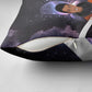 Mae Jemison Pillow Cover Cartoon Astronaut Portrait, The Sky Is Not the Limit Quote and Galaxy Dreamer - African Pride