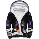 Mae Jemison Sherpa Hoodie Cartoon Astronaut Portrait, The Sky Is Not the Limit Quote and Galaxy Dreamer - African Pride