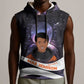 Mae Jemison Sleeveless Hoodie Cartoon Astronaut Portrait, The Sky Is Not the Limit Quote and Galaxy Dreamer - African Pride
