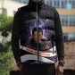 Mae Jemison Sleeveless Puffer Jacket Cartoon Astronaut Portrait, The Sky Is Not the Limit Quote and Galaxy Dreamer - African Pride