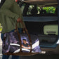 Mae Jemison Travel Bag Cartoon Astronaut Portrait, The Sky Is Not the Limit Quote and Galaxy Dreamer - African Pride