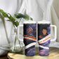 Mae Jemison Tumbler With Handle Cartoon Astronaut Portrait, The Sky Is Not the Limit Quote and Galaxy Dreamer - African Pride