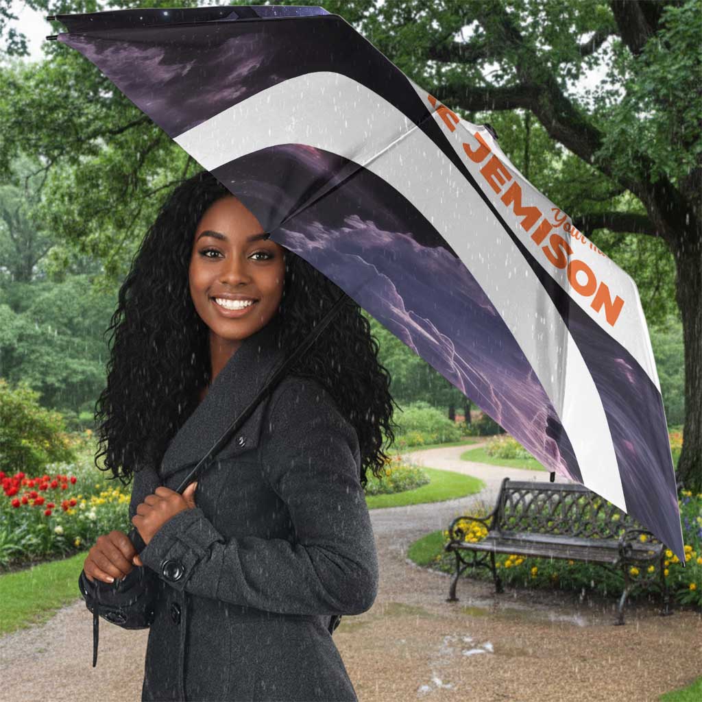Mae Jemison Umbrella Cartoon Astronaut Portrait, The Sky Is Not the Limit Quote and Galaxy Dreamer - African Pride