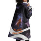 Mae Jemison Wearable Blanket Hoodie Cartoon Astronaut Portrait, The Sky Is Not the Limit Quote and Galaxy Dreamer - African Pride