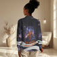 Mae Jemison Women Casual Shirt Cartoon Astronaut Portrait, The Sky Is Not the Limit Quote and Galaxy Dreamer - African Pride