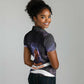 Mae Jemison Women Polo Shirt Cartoon Astronaut Portrait, The Sky Is Not the Limit Quote and Galaxy Dreamer - African Pride