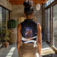 Mae Jemison Women Sleeveless Polo Shirt Cartoon Astronaut Portrait, The Sky Is Not the Limit Quote and Galaxy Dreamer - African Pride