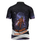 Mae Jemison Zipper Polo Shirt Cartoon Astronaut Portrait, The Sky Is Not the Limit Quote and Galaxy Dreamer - African Pride