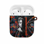 Chimamanda Ngozi Adichie AirPods Case with Monochrome Portrait, The Danger of a Single Story Quote - African Pride
