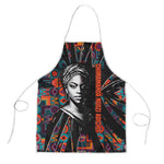 Chimamanda Ngozi Adichie Apron with Monochrome Portrait, The Danger of a Single Story Quote - African Pride