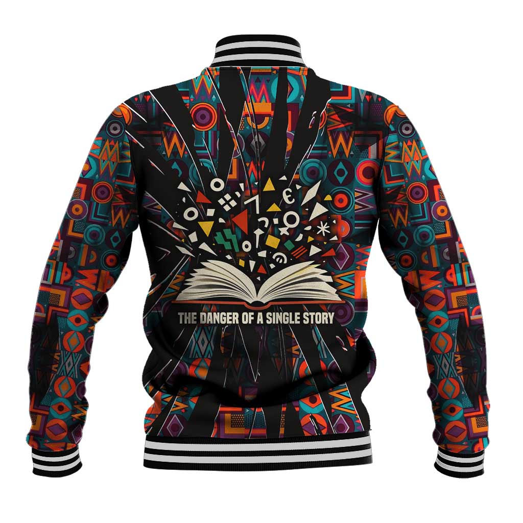 Chimamanda Ngozi Adichie Baseball Jacket with Monochrome Portrait, The Danger of a Single Story Quote - African Pride