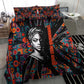 Chimamanda Ngozi Adichie Bedding Set with Monochrome Portrait, The Danger of a Single Story Quote - African Pride
