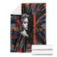 Chimamanda Ngozi Adichie Blanket with Monochrome Portrait, The Danger of a Single Story Quote - African Pride