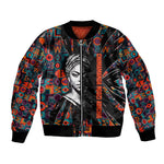 Chimamanda Ngozi Adichie Bomber Jacket with Monochrome Portrait, The Danger of a Single Story Quote - African Pride
