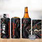 Chimamanda Ngozi Adichie 4 in 1 Can Cooler Tumbler with Monochrome Portrait, The Danger of a Single Story Quote - African Pride