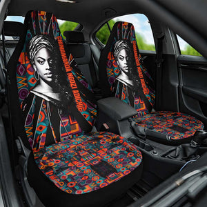 Chimamanda Ngozi Adichie Car Seat Cover with Monochrome Portrait, The Danger of a Single Story Quote - African Pride