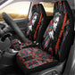 Chimamanda Ngozi Adichie Car Seat Cover with Monochrome Portrait, The Danger of a Single Story Quote - African Pride