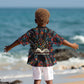 Chimamanda Ngozi Adichie Kid Hawaiian Shirt with Monochrome Portrait, The Danger of a Single Story Quote - African Pride