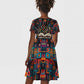 Chimamanda Ngozi Adichie Kid Short Sleeve Dress with Monochrome Portrait, The Danger of a Single Story Quote - African Pride
