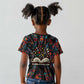 Chimamanda Ngozi Adichie Kid T shirt with Monochrome Portrait, The Danger of a Single Story Quote - African Pride