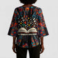 Chimamanda Ngozi Adichie Kimono Sleeve Blouse with Monochrome Portrait, The Danger of a Single Story Quote - African Pride