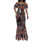 Chimamanda Ngozi Adichie Mermaid Dress with Monochrome Portrait, The Danger of a Single Story Quote - African Pride