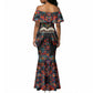 Chimamanda Ngozi Adichie Mermaid Dress with Monochrome Portrait, The Danger of a Single Story Quote - African Pride