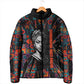 Chimamanda Ngozi Adichie Padded Jacket with Monochrome Portrait, The Danger of a Single Story Quote - African Pride