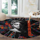 Chimamanda Ngozi Adichie Round Carpet with Monochrome Portrait, The Danger of a Single Story Quote - African Pride