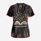 Chimamanda Ngozi Adichie Scrub Top with Monochrome Portrait, The Danger of a Single Story Quote - African Pride