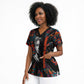 Chimamanda Ngozi Adichie Scrub Top with Monochrome Portrait, The Danger of a Single Story Quote - African Pride