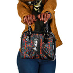 Chimamanda Ngozi Adichie Shoulder Handbag with Monochrome Portrait, The Danger of a Single Story Quote - African Pride
