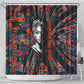 Chimamanda Ngozi Adichie Shower Curtain with Monochrome Portrait, The Danger of a Single Story Quote - African Pride