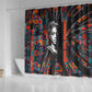 Chimamanda Ngozi Adichie Shower Curtain with Monochrome Portrait, The Danger of a Single Story Quote - African Pride