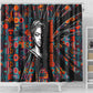 Chimamanda Ngozi Adichie Shower Curtain with Monochrome Portrait, The Danger of a Single Story Quote - African Pride